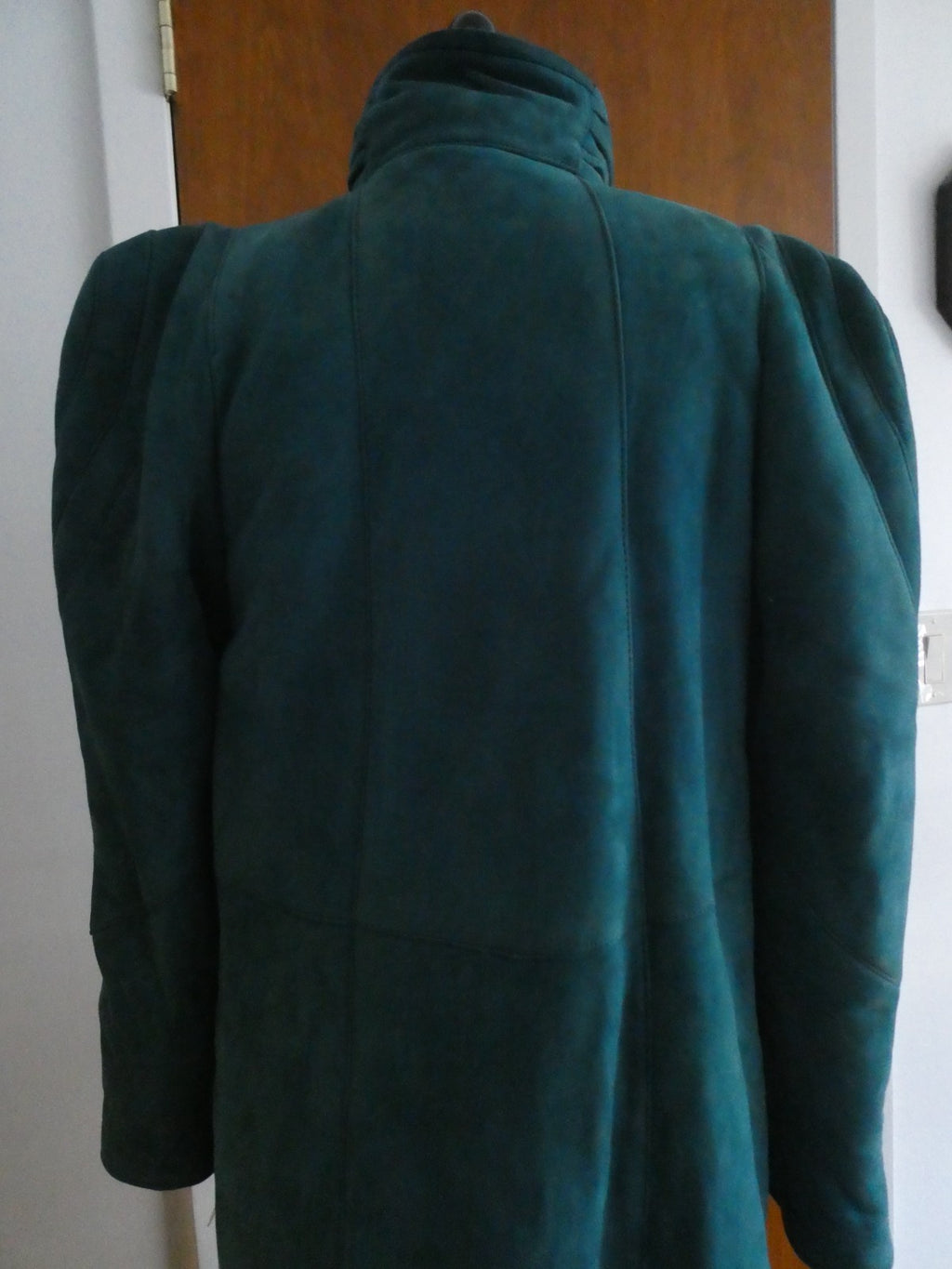 Adarcrea Women Persian Green Teal Shearling Sheepskin Long Winter Coat Spain 10