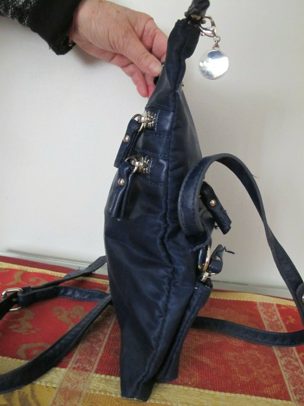 Kenneth Cole Reaction Women’s Navy Nylon Cross-body Small Purse Bag 