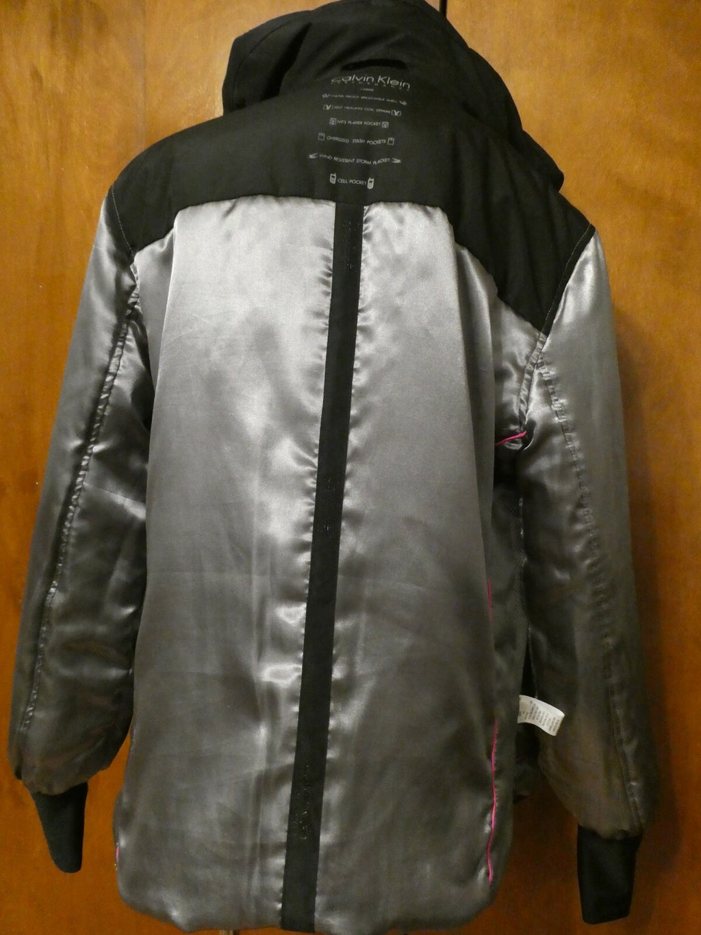 Calvin Klein Women's  Black Winter  Water Proof Hooded Coat Jacket Large