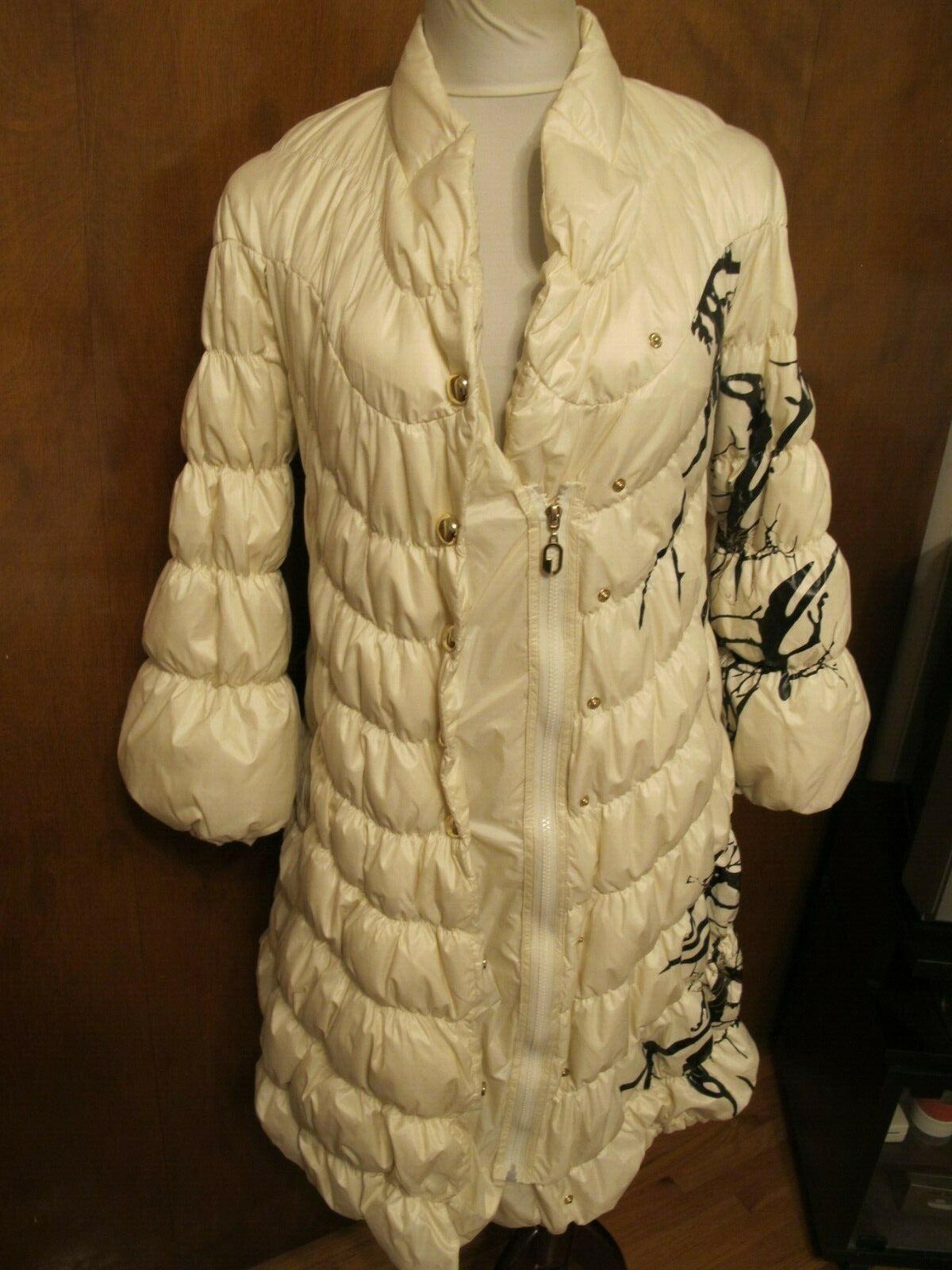 Eva Freedom Quilted Long Puffer Winter Coat Jacket Small