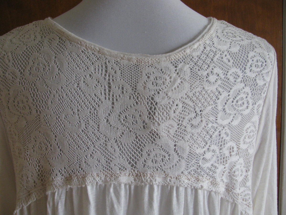 Free People Women's Ivory Soft Rayon Embroidered Mini Dress Size Medium New