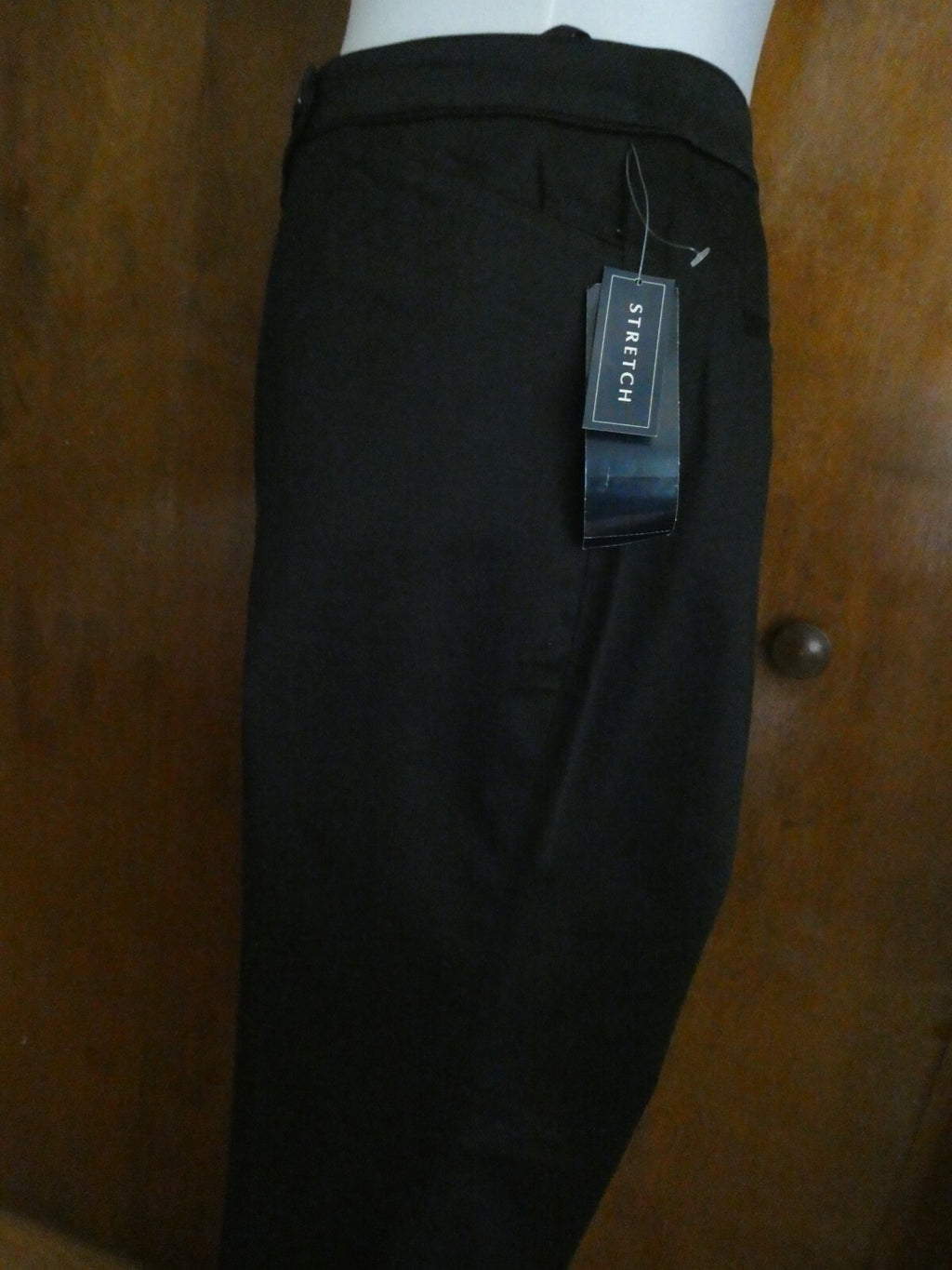 Jones New York Signature women's cotton black pants wide leg at bottom size 12