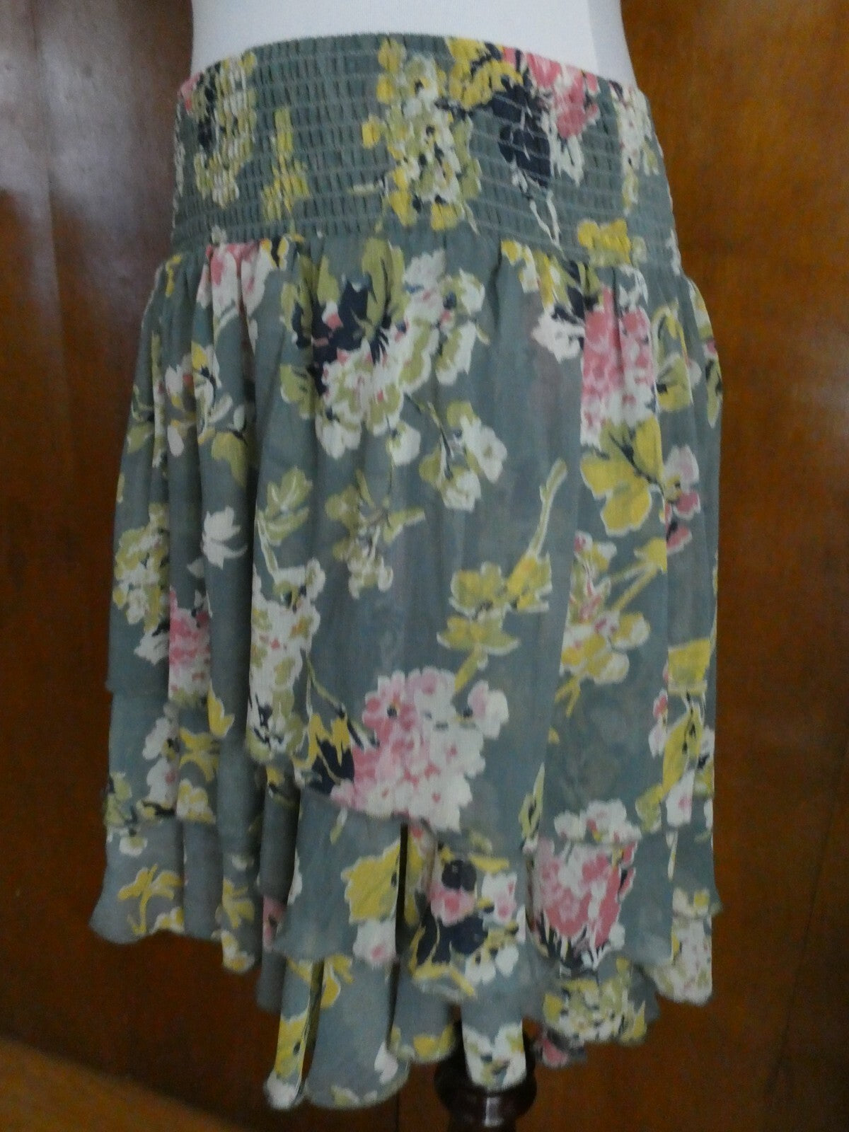 Denim & Supply Ralph Lauren Floral Printed High Low Skirt Large  