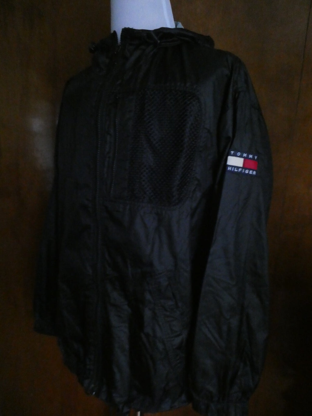 Tommy Hilfiger Windbreaker Vintage Hooded Jacket Size Medium
