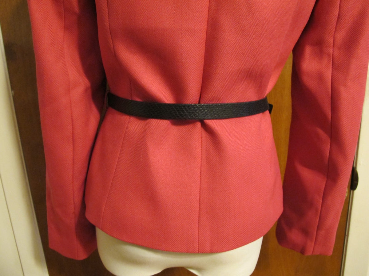 Tahari Asl Women’s Pink Belted Detailed Lined Jacket size 4 NWT