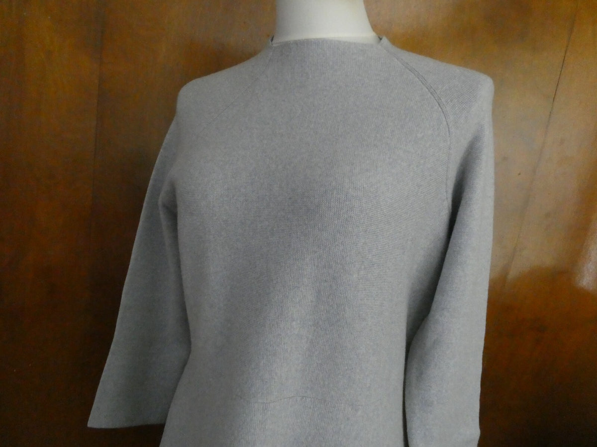 Armani Exchange Women's Gray 3/4 Sleeves Merino Wool Dress