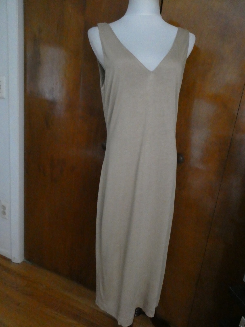 Polo Ralph Lauren women's 100% viscose lined beige tan dress size Large