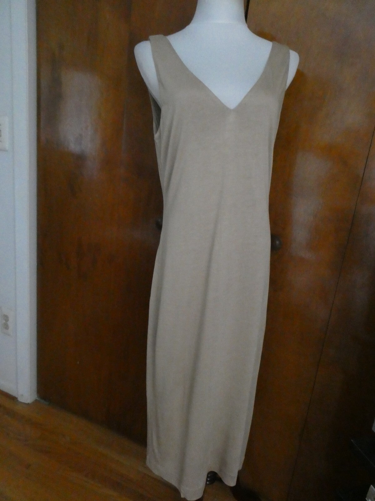 Polo Ralph Lauren women's 100% viscose lined beige tan dress size Large