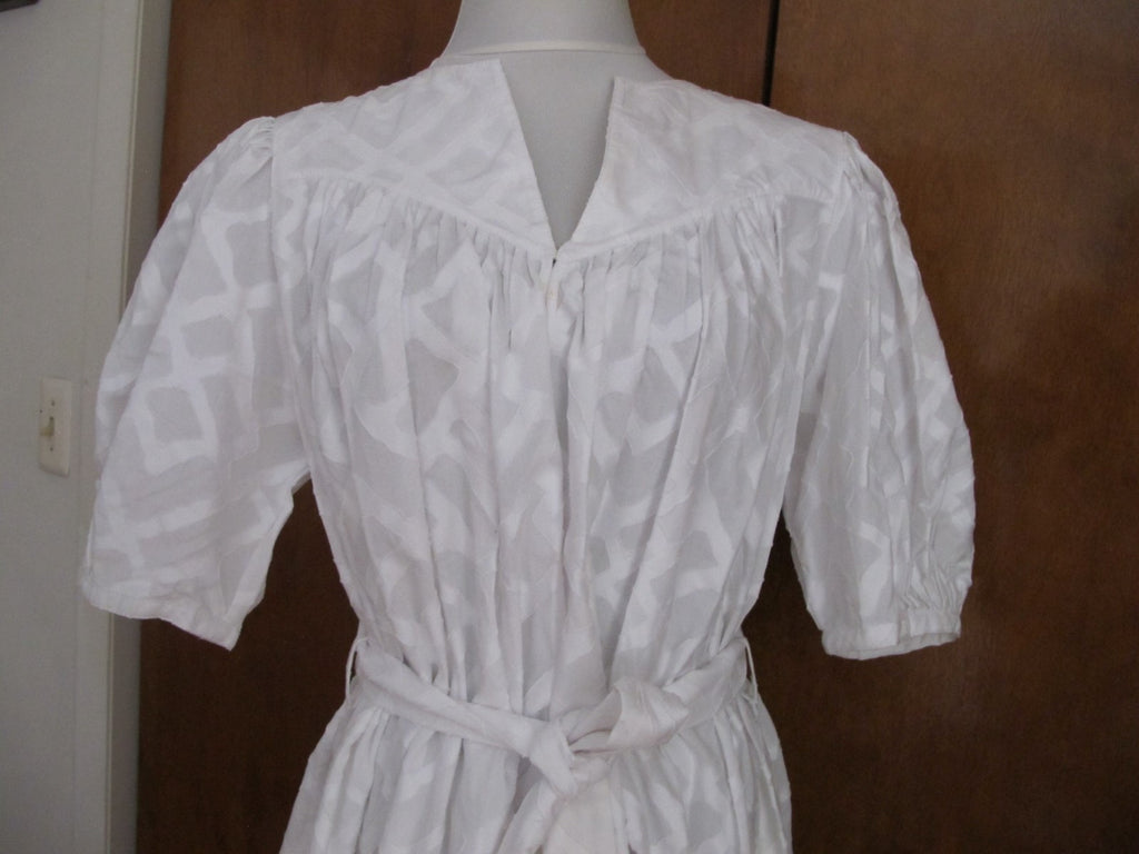 Catherine Malandrino Women's White Detailed Belted Dress 12 