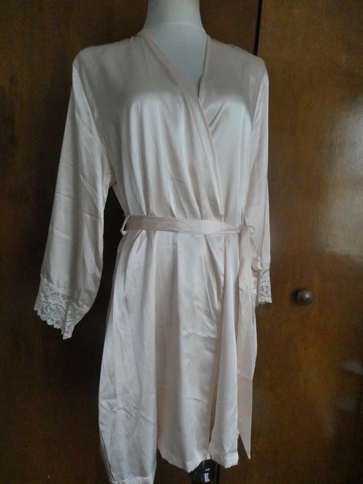 Jones New York women's peaslk wrap bath robe spa size L/XL fits size large $58