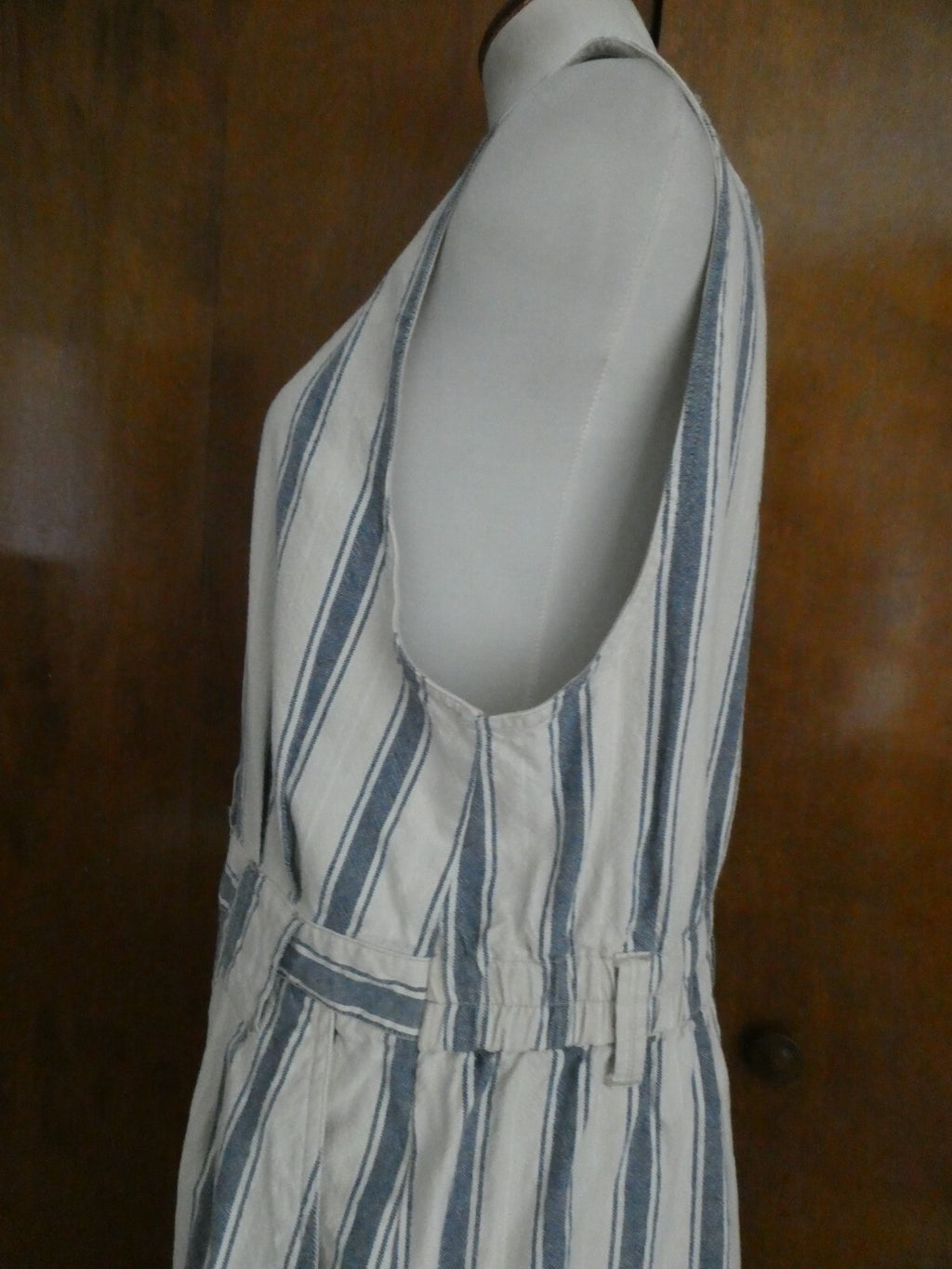 Truly Yours Denim Striped Sleeveless Button Front Dress 20W (fits size 16-18)