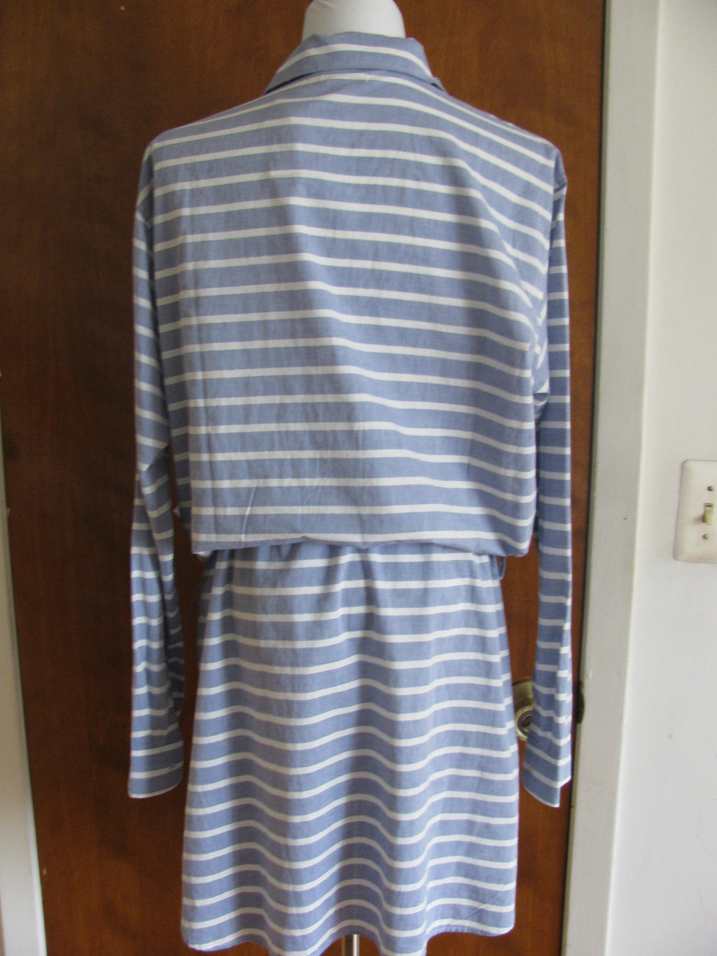 Gap Women’s White/Gray  Cotton Long Sleeves Dress New