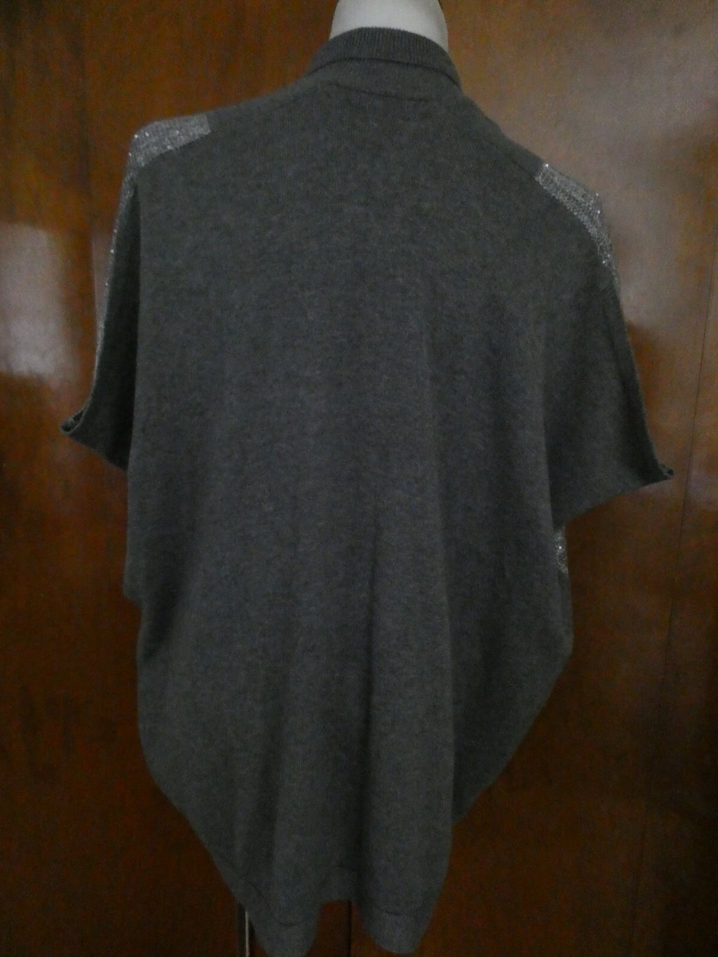 Ann Taylor Loft women's gray cotton/viscose stylish open front cardigan Small