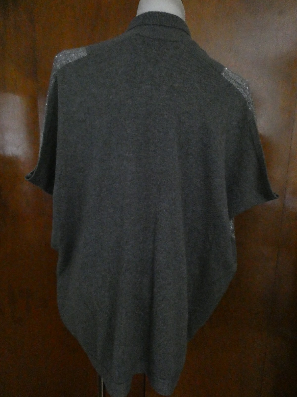 Ann Taylor Loft women's gray cotton/viscose stylish open front cardigan Small