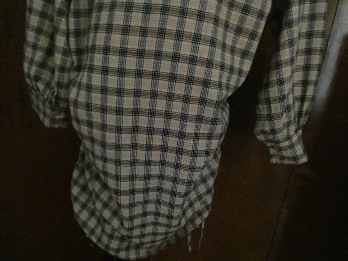 PRETTYLITTLETHING Shirt Dress Beige Check Oversized Detail Size 6