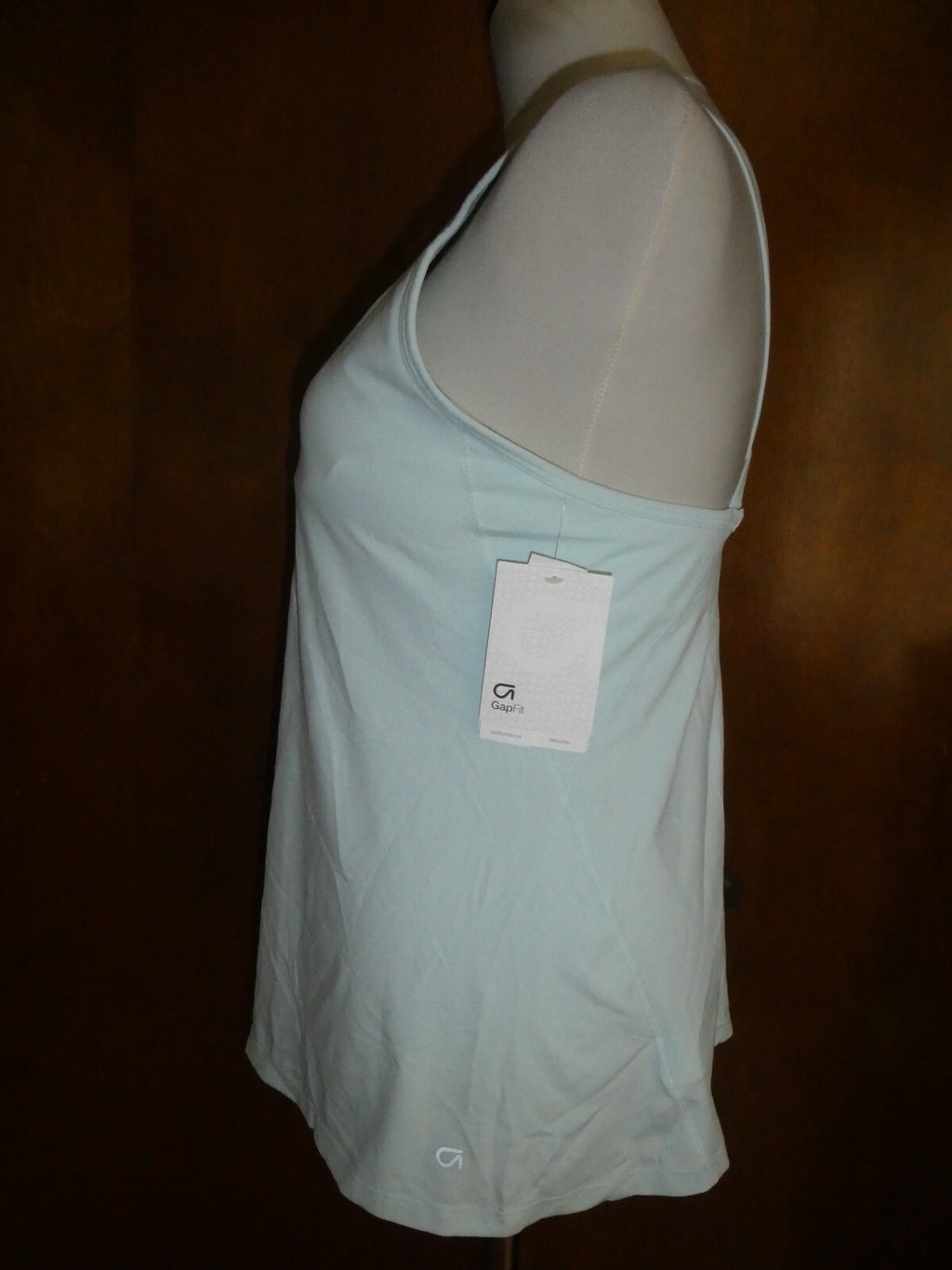 GapFit women's blue build in bra tank top size Large