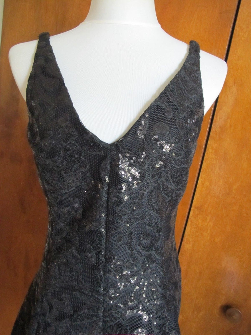 Ralph Lauren womens black evening A-line dress Size 8