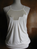 Anthropologie Delleta Women's Ivory Staggered Top New 
