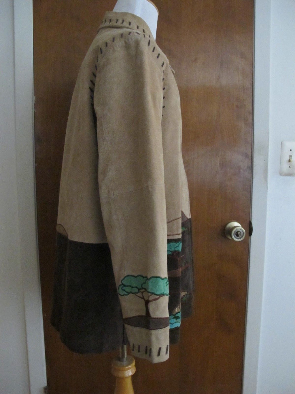 The Quacker Factory Jacket Women's Multi-Color Animal Print Leather Size 1X