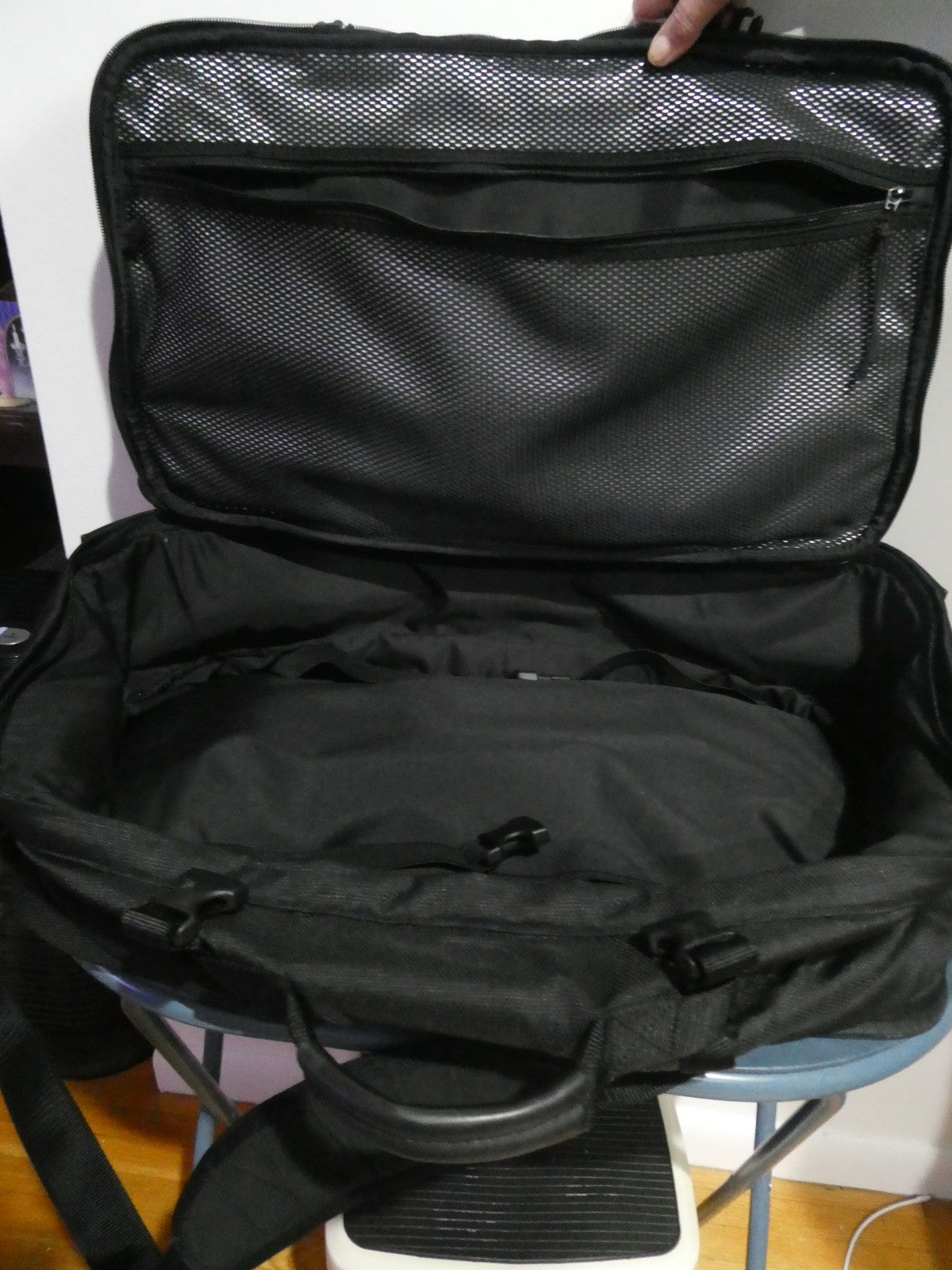 TUMI Expandable 3-in-1 Travel Bag Backpack Briefcase Black Ballistic Nylon 22"