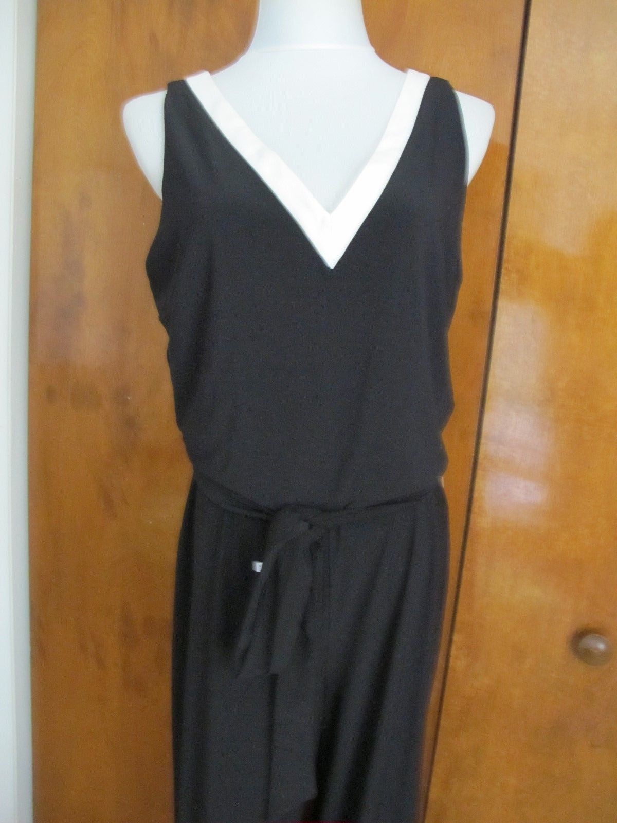 Lauren Ralph Lauren women’s black white jumpsuit size large NWT