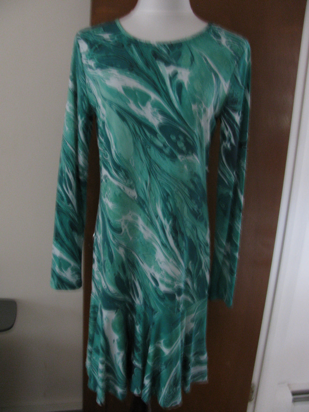 Michael Kors Women's Pepper Green Flare Hem Dress new