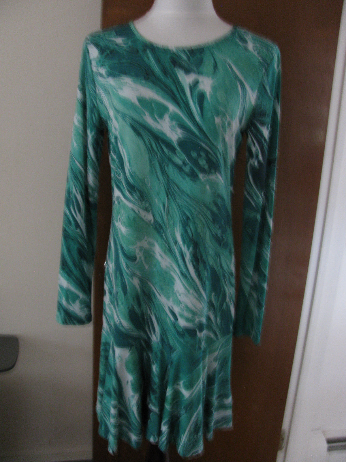 Michael Kors Women's Pepper Green Flare Hem Dress new