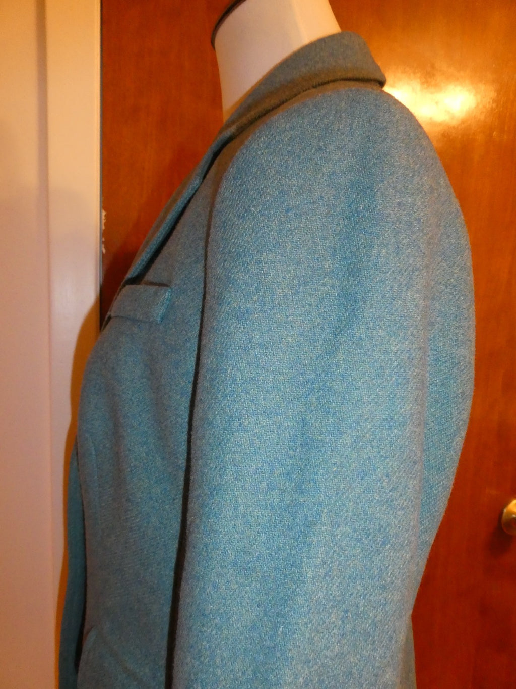 Talbots Women’s Blazer Size 8 Teal Wool Blend Career Business Jacket Lined