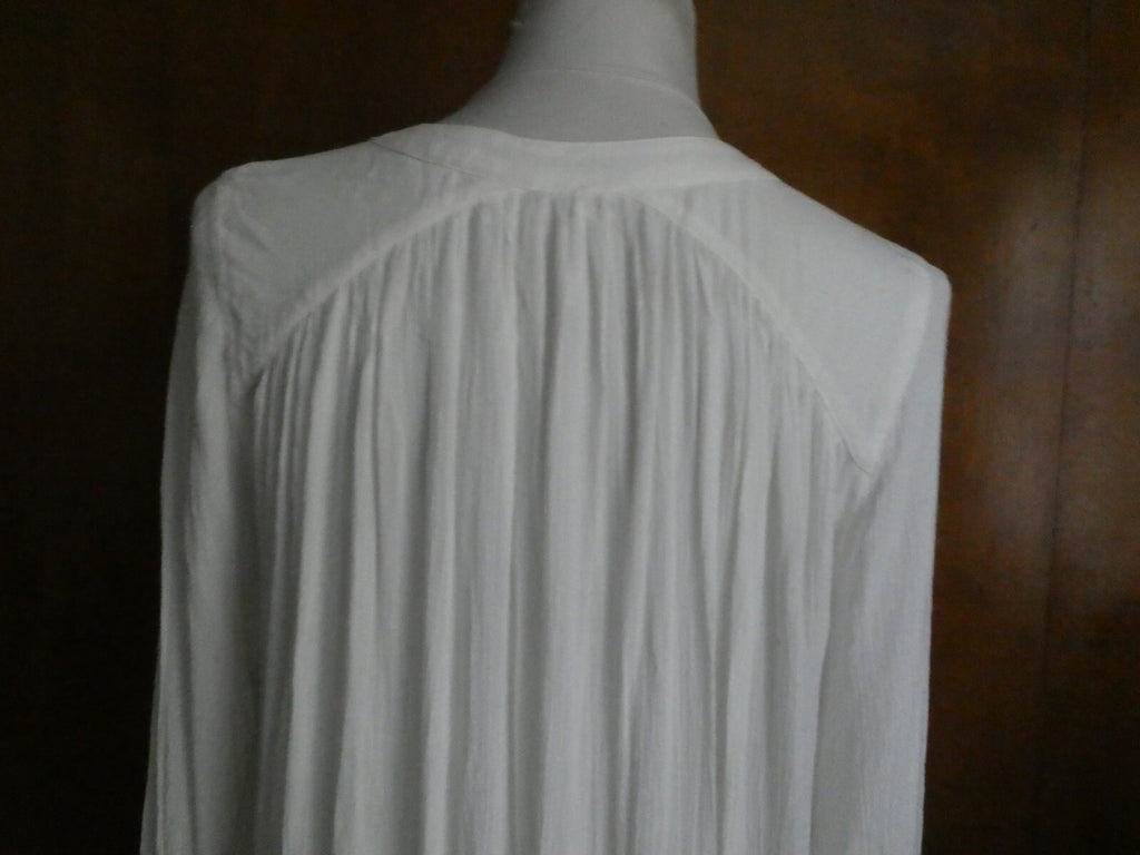 Free People women's ivory long sleeves rayon tunic top size Medium