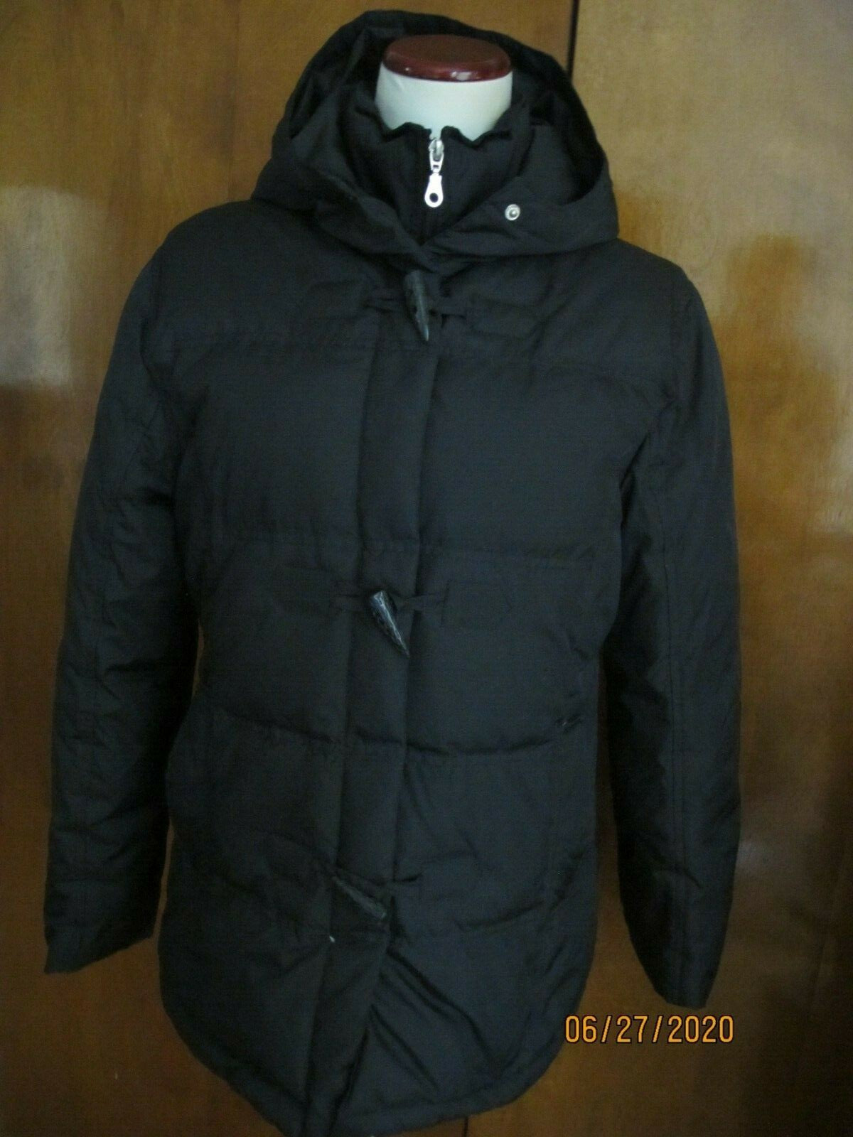 Larry Levin  Sport Women's Black Down Puffer Winter Coat Jacket Medium