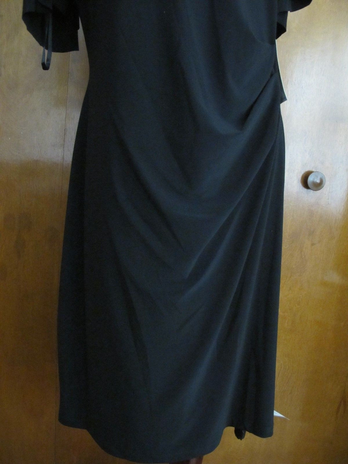 Ralph Lauren women's black cutout gathered lined detailed evening dress 4 