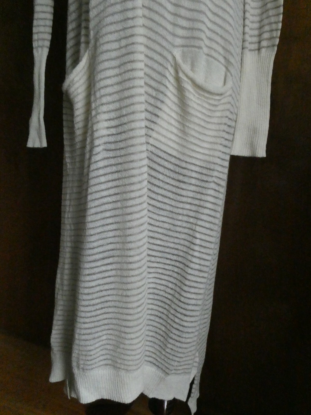 Free People Women's Ivory Comb Long Cardigan Xsmall 