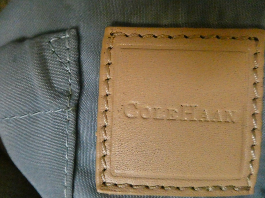 Cole Haan Embroidered Woven Straw Purse / Handbag with Gold Tone