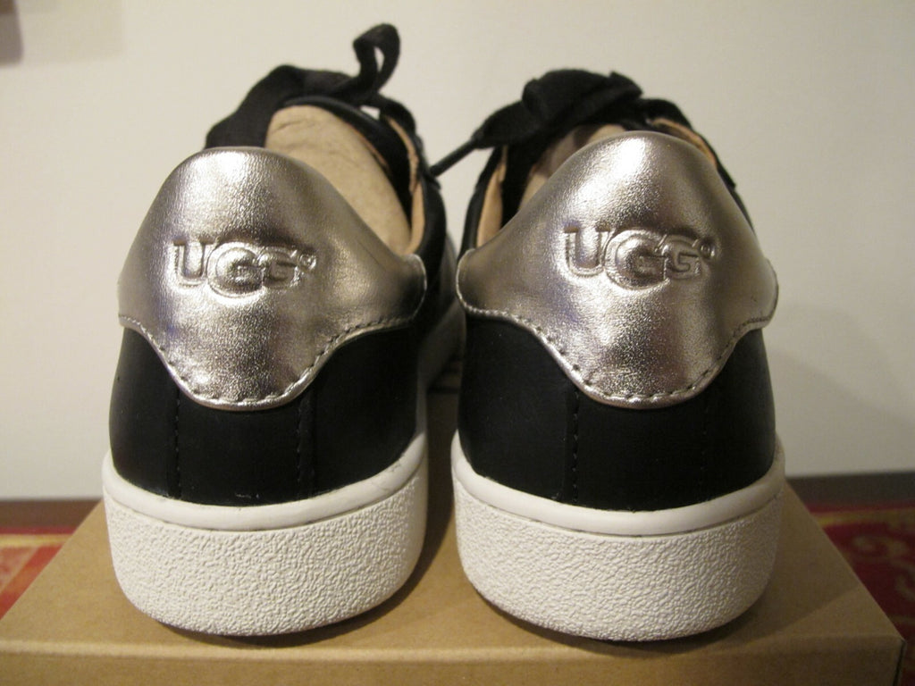 Ugg Australia Women’s Milo Black Leather Sneaker Size 6