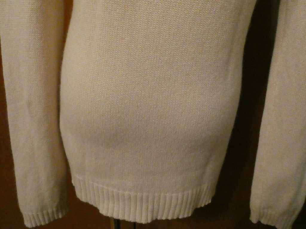 Repeat women's cream cashmere V-neck sweater size EU 40