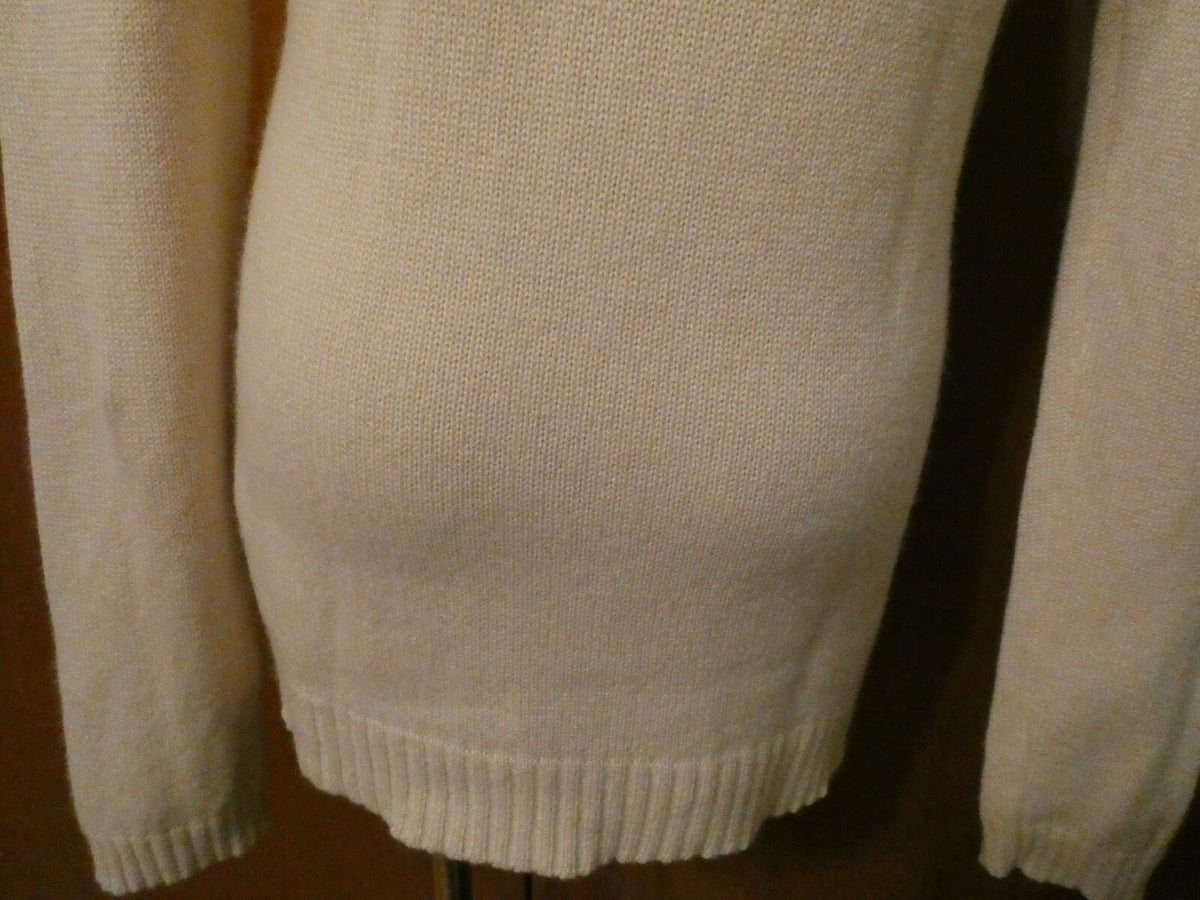 Repeat women's cream cashmere V-neck sweater size EU 40