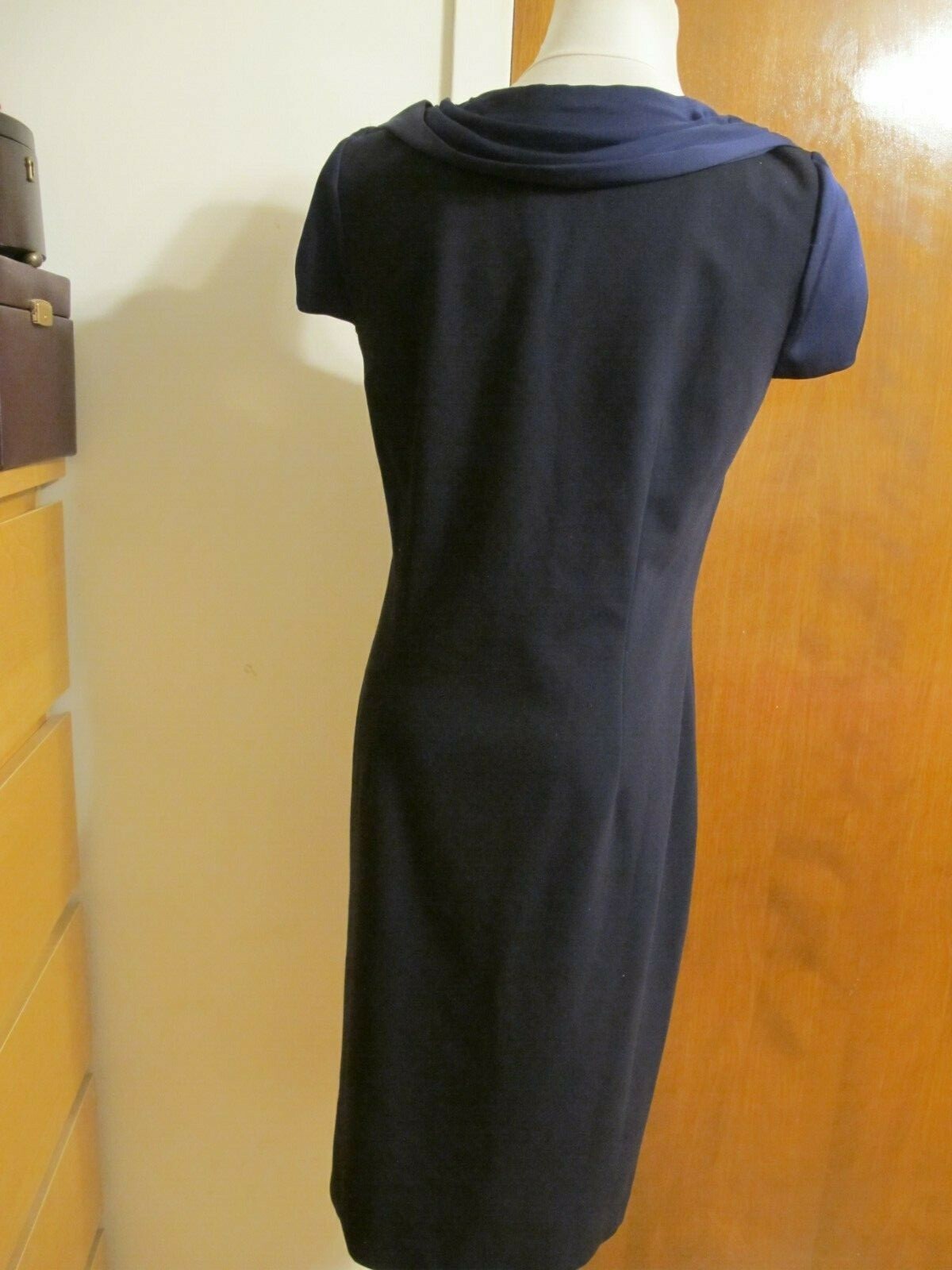 Elie Tahari Verida Women’s Navy Evening Lined Dress Size US 12 UK 16 IT 48