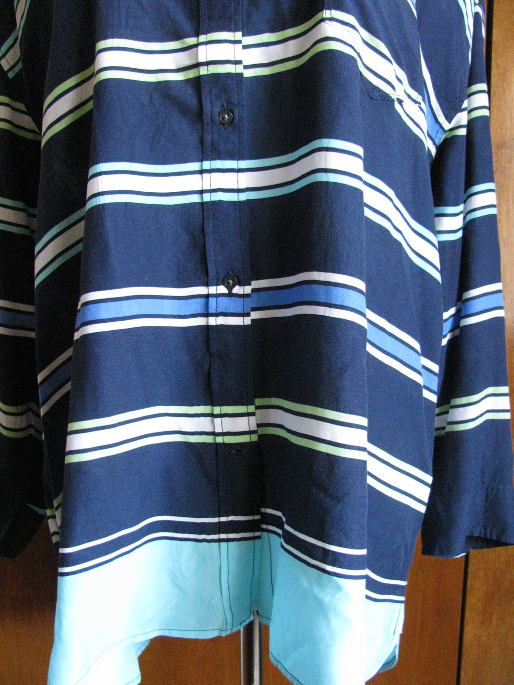 Gap women's 100% rayon stylish multicolor striped tunic top long sleeves Large 