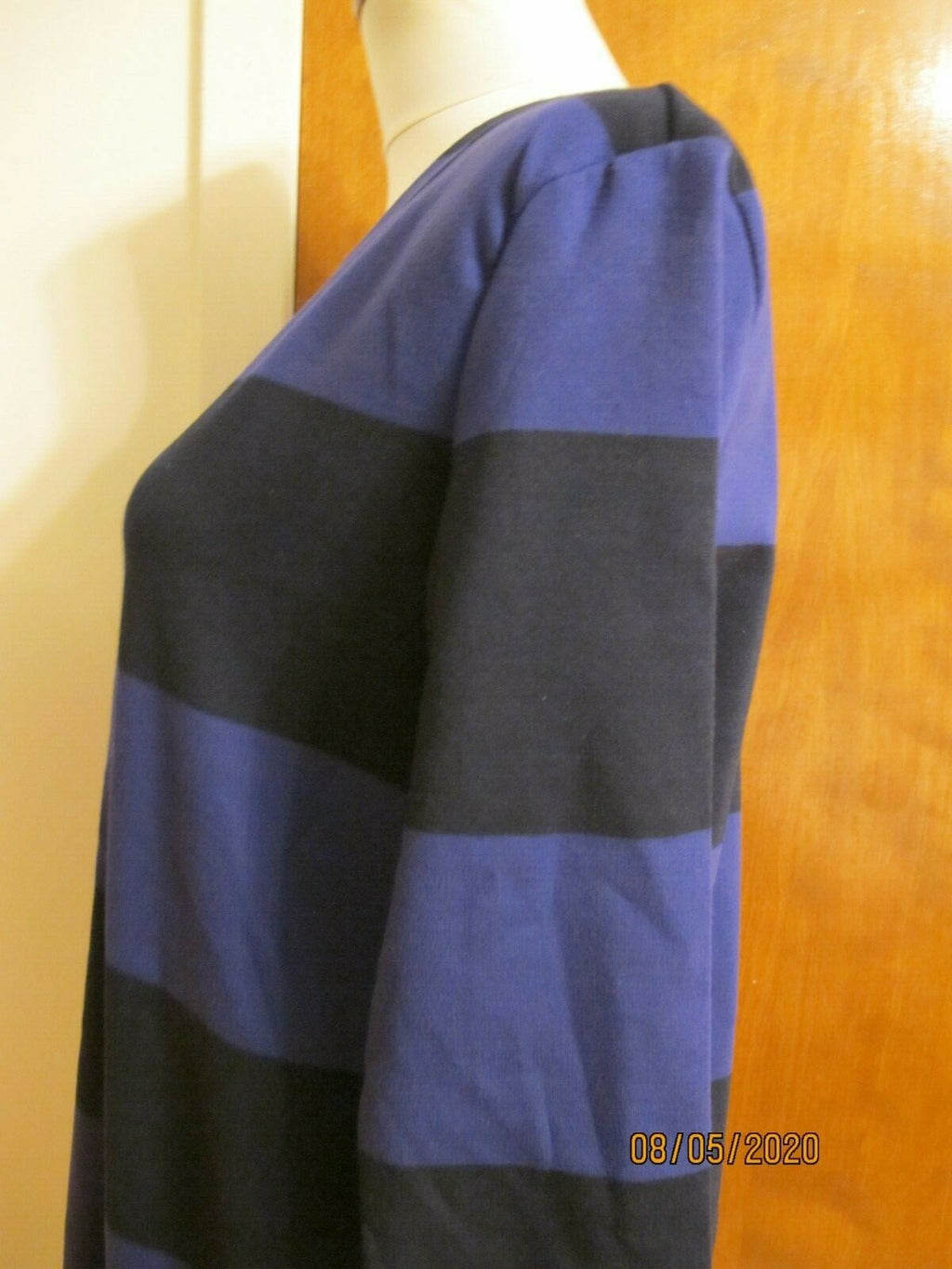 Gap Women's Striped Black Purple Sweater Dress Small 