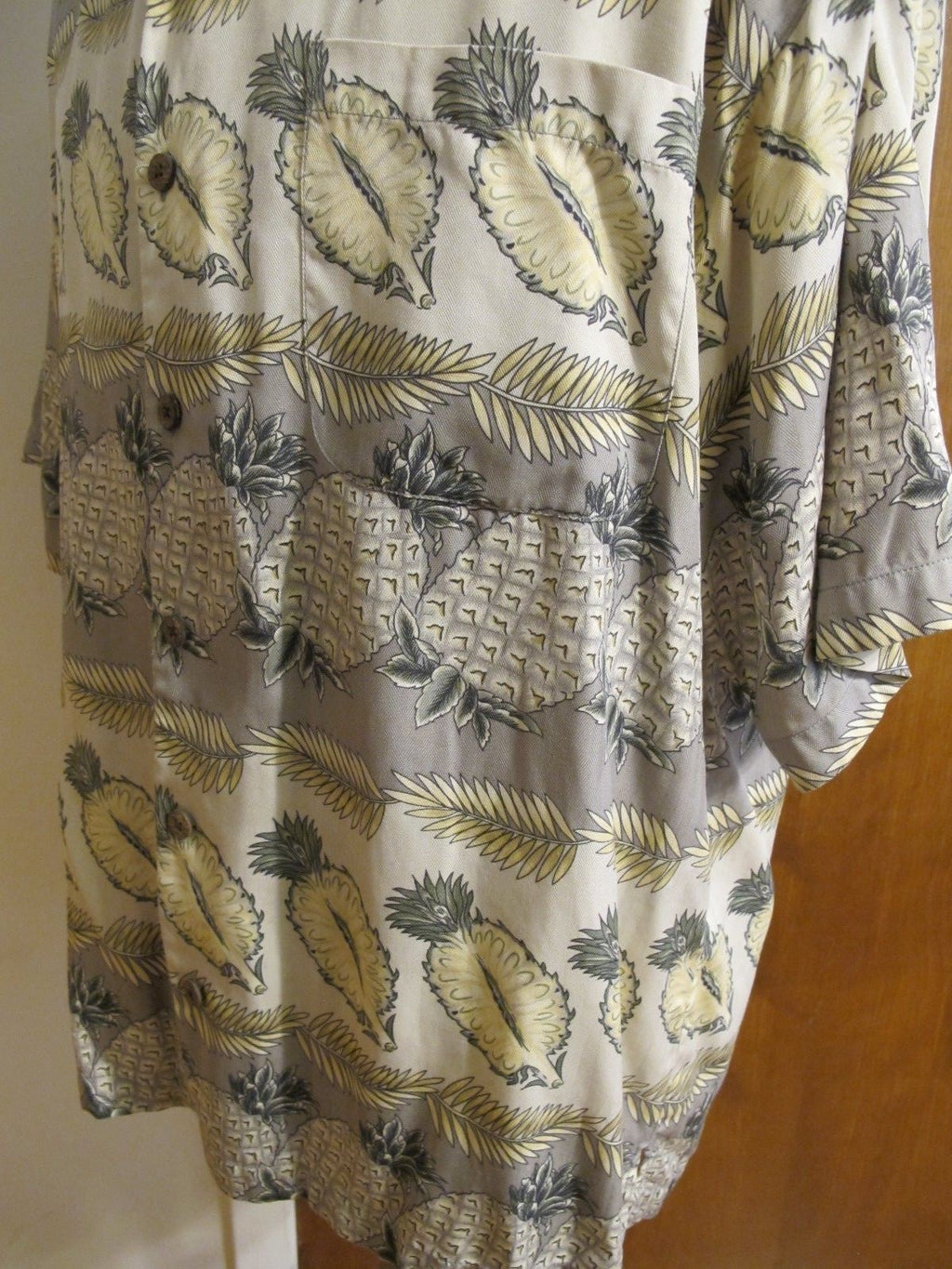 Tommy Bahama Mens Silk Multi Color Gray Bowling Camping Comfortable Shirt Large 