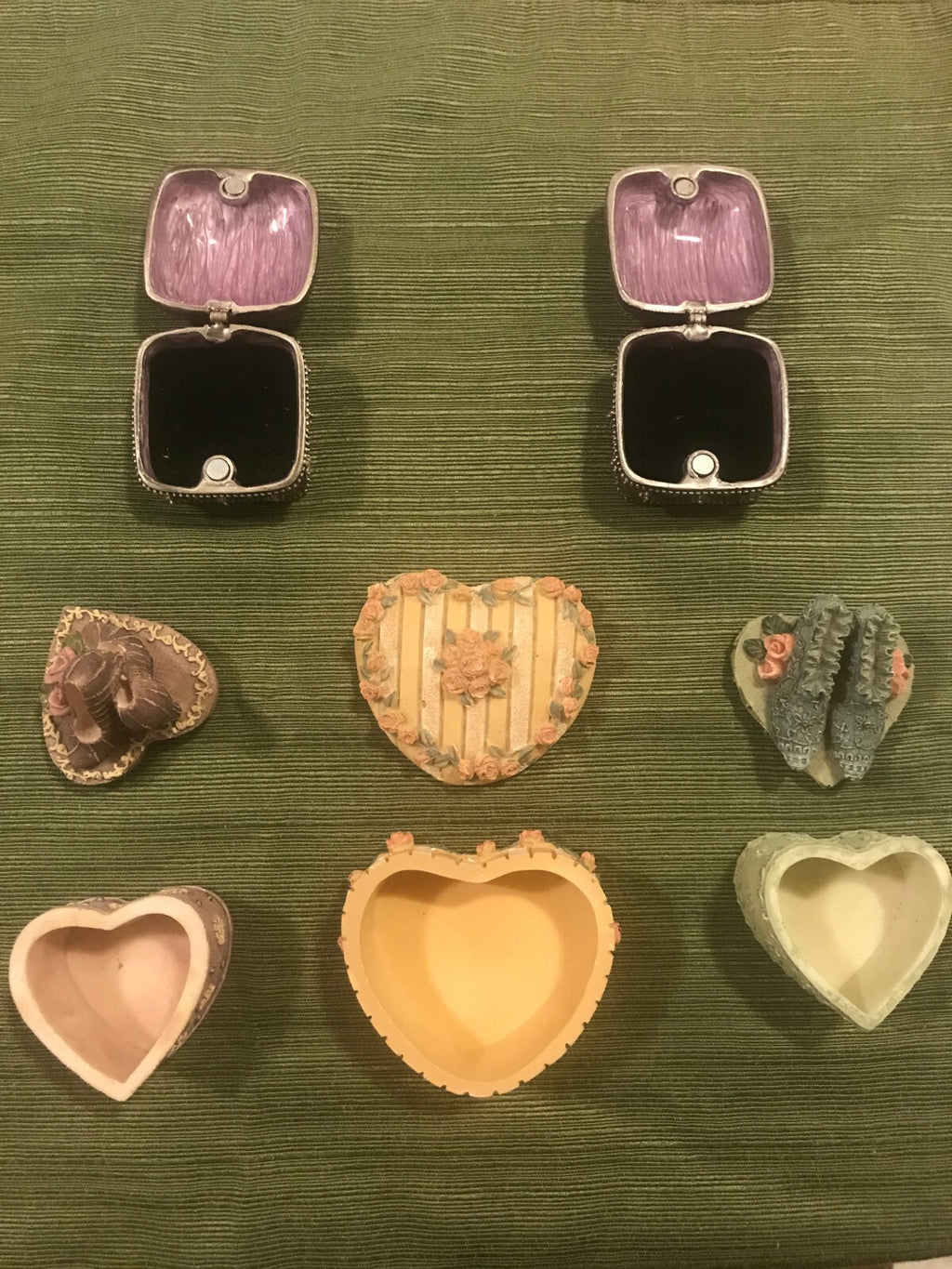 Vintage jewelry organizers 5 boxes