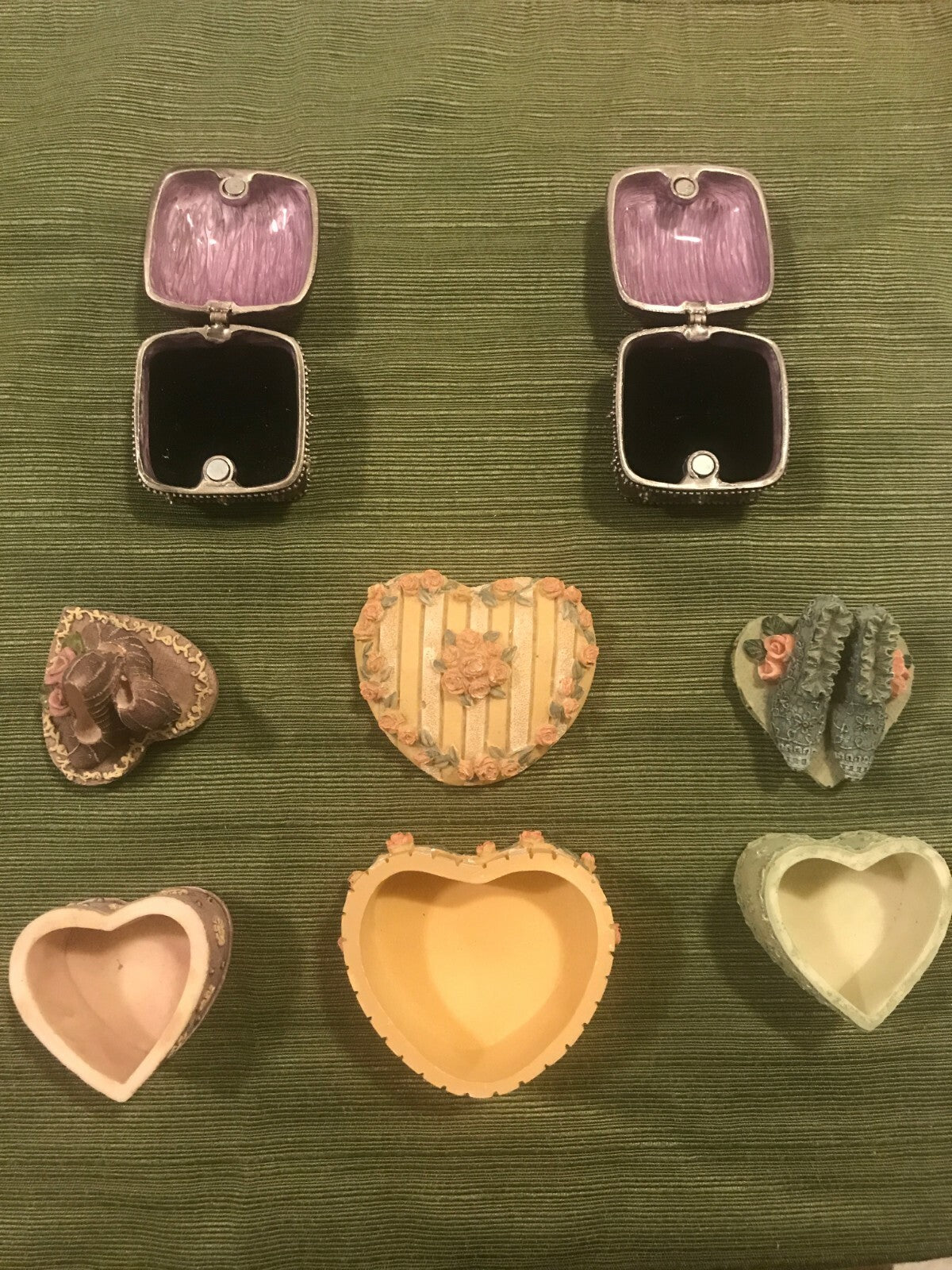 Vintage jewelry organizers 5 boxes