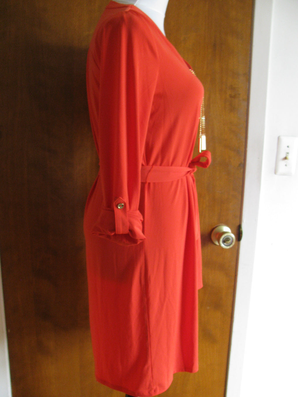 Michael Kors women’s long sleeves red dress