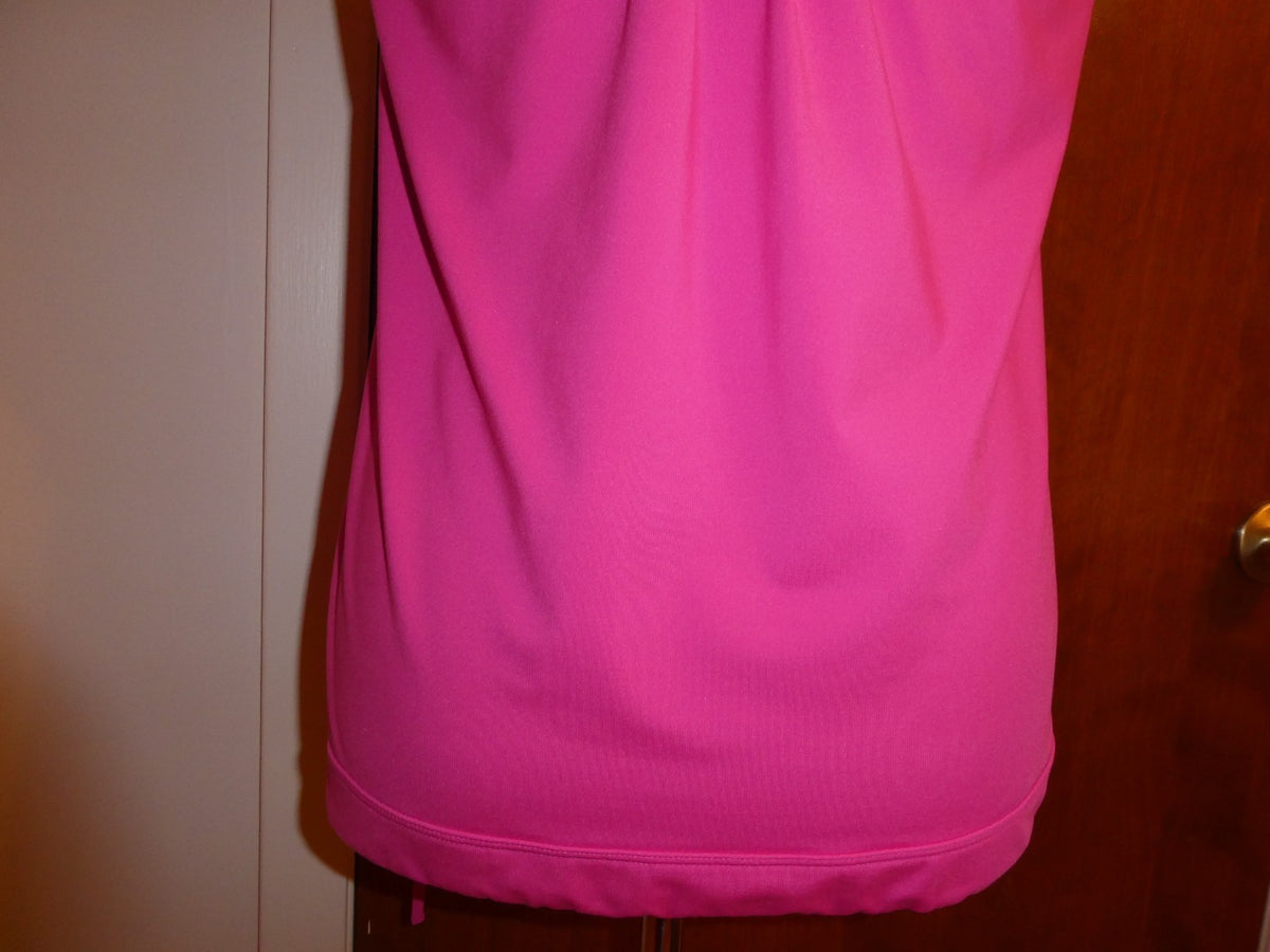 Athleta Women’s Pink Tank Top Large Sleeveless Racerback Ruffle Hem Stretch