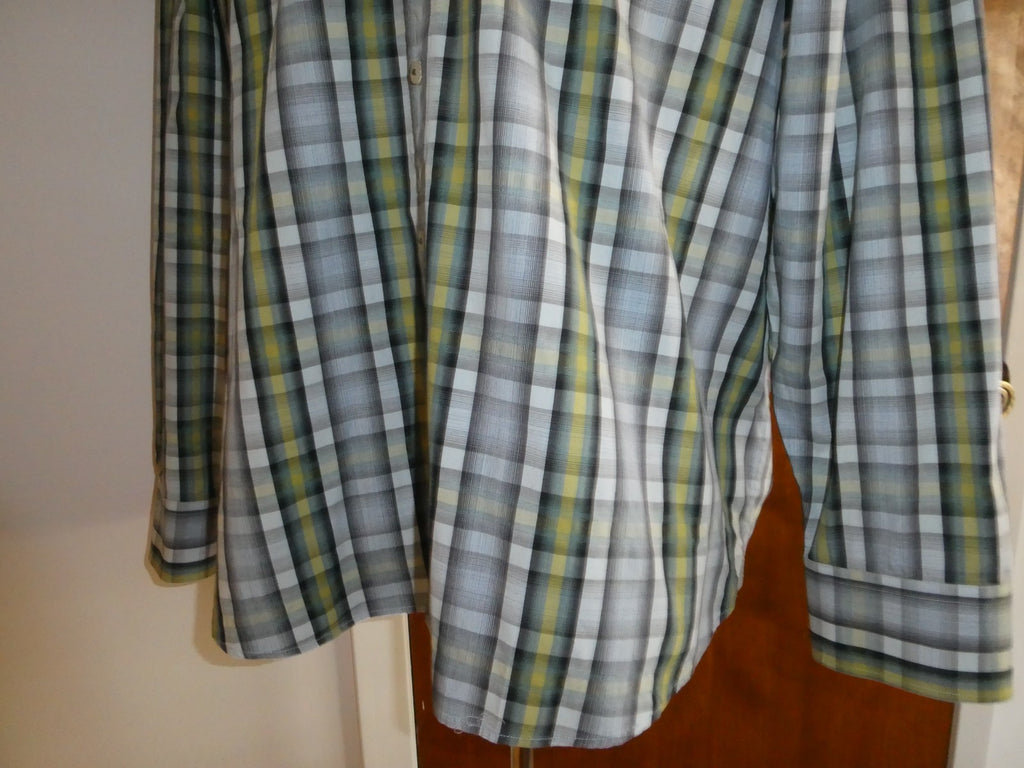 Tommy Bahama Island Modern Fit Shirt Men's XL Plaid 100% Cotton Button Front
