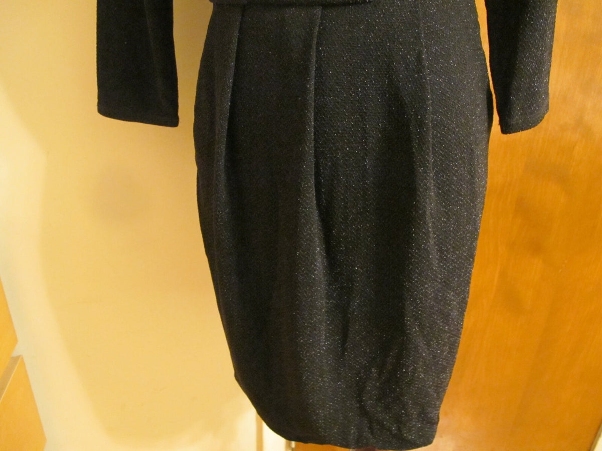 Rachel Roy women's stylish evening black mesh lined dress small