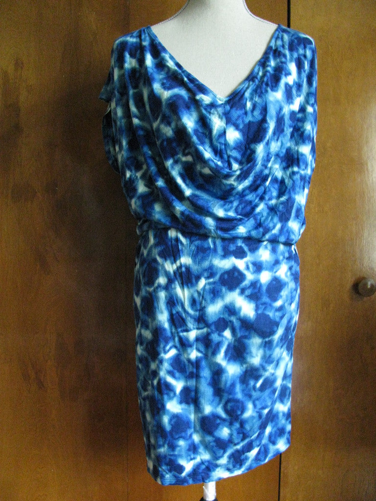 Gap Women's Bright Blue Print Dress XSmall