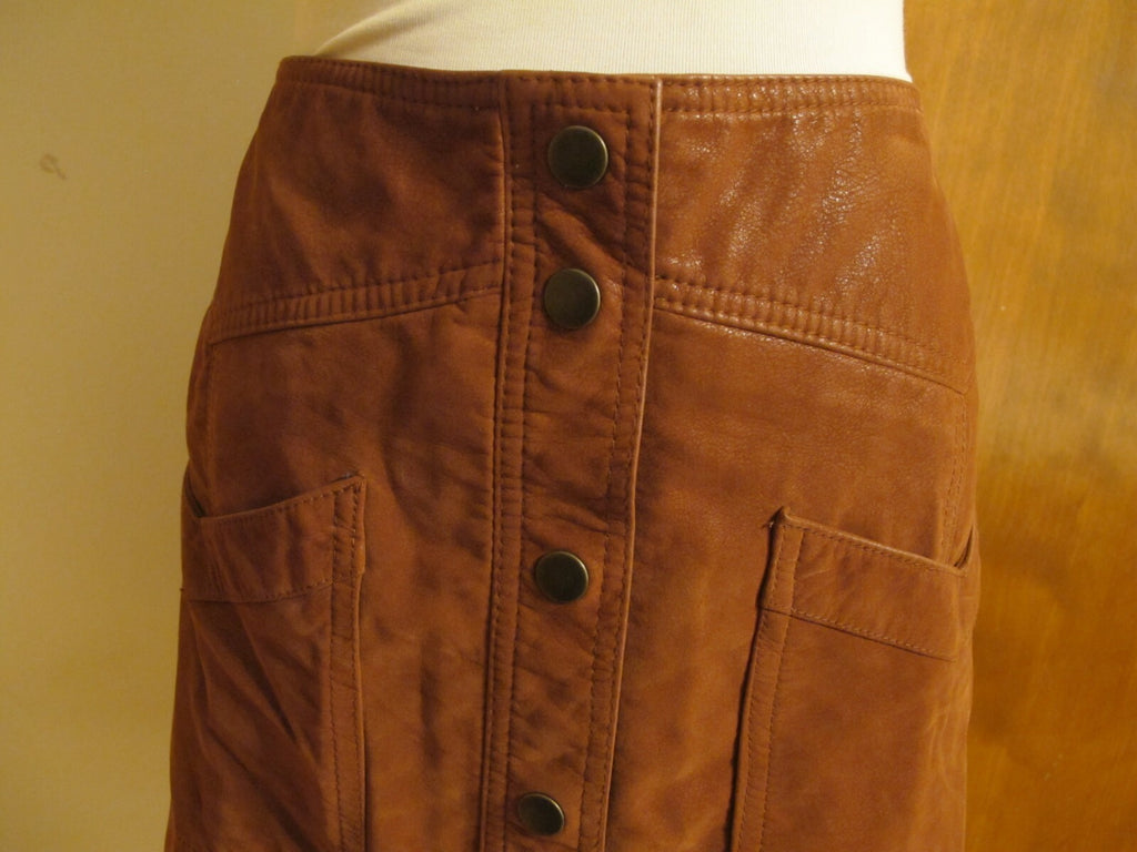 NWT Women's Free People Brown Rayon Lined Mini Skirt Size 12