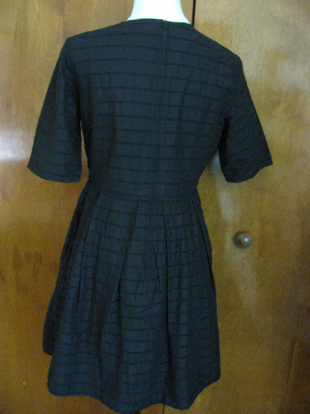 Gap women's black pleated cotton dress 