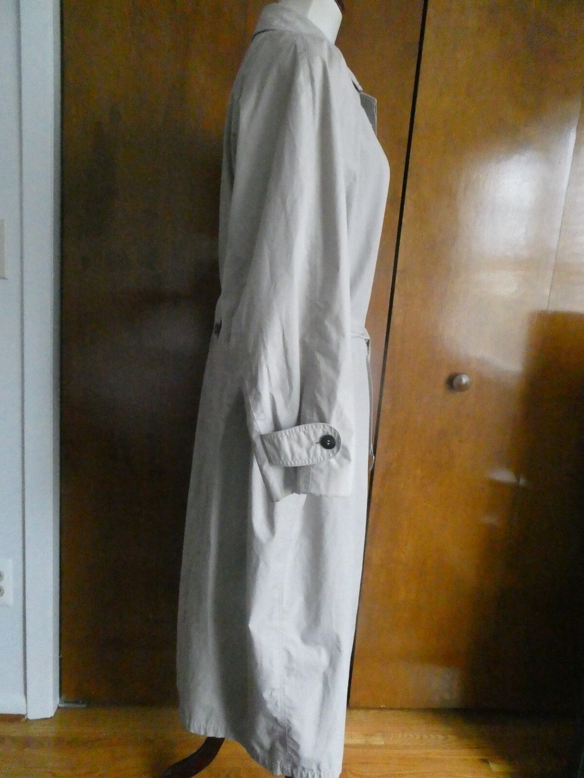 Misty Harbor Women’s Beige Long Trench Coat VTG Size 14